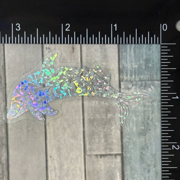 🌀10/$10🌀 Silver Translucent Holographic Waterproof Vinyl Sticker Decal - Picture 1 of 1